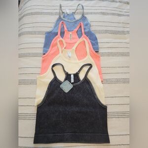 Stylish Women's Ribbed Crop Tank Tops - Multi-Color Pack By Zenana Size 1x/2x